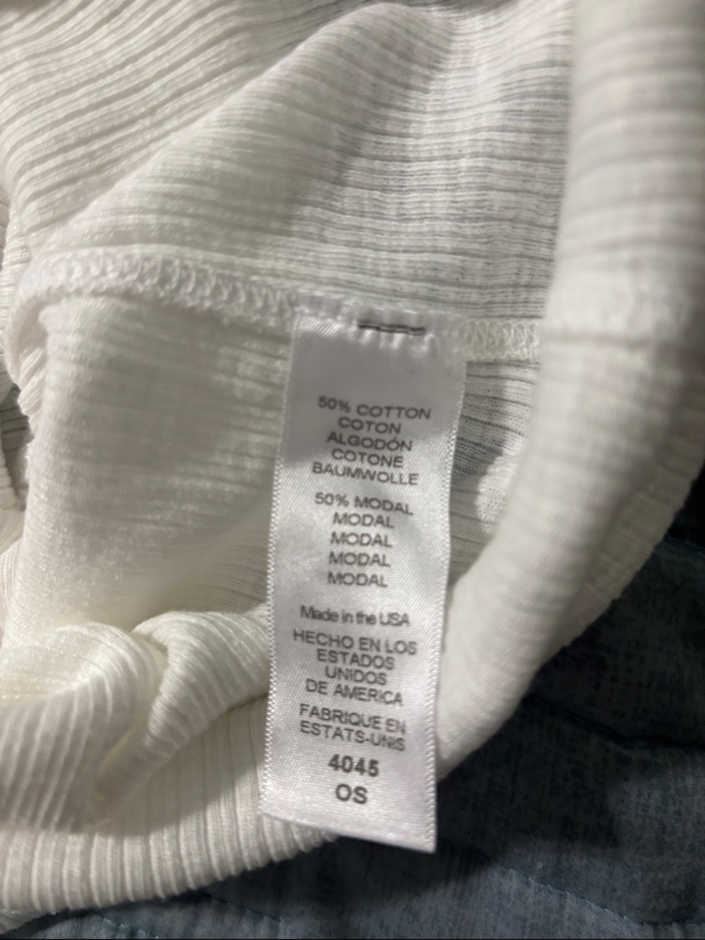 NWT Michael Stars White Ribbed Tank Top - Picture 4 of 4
